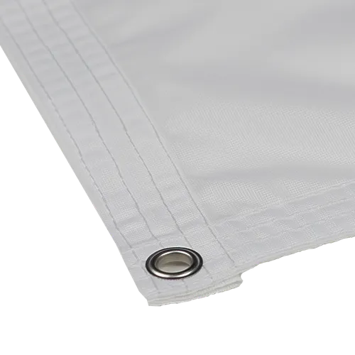 Eyelets and hem band on all sides