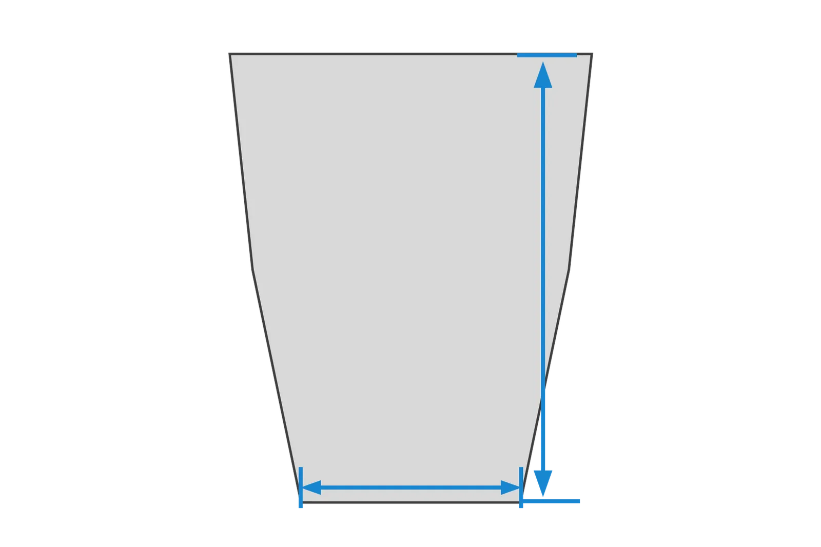 A measuring guide for ice hockey socks: Measure the width at the lower cuff and the length from cuff to cuff